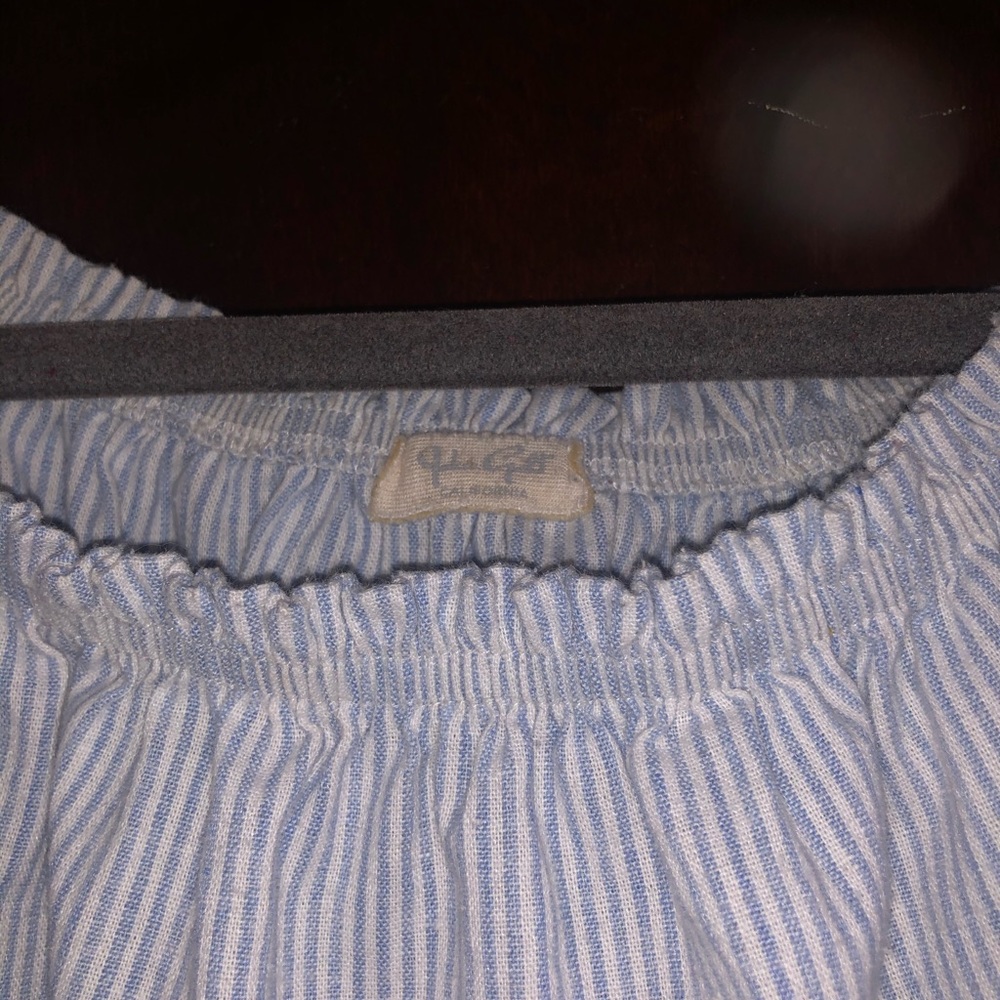 Brandy melville striped off the shoulder top